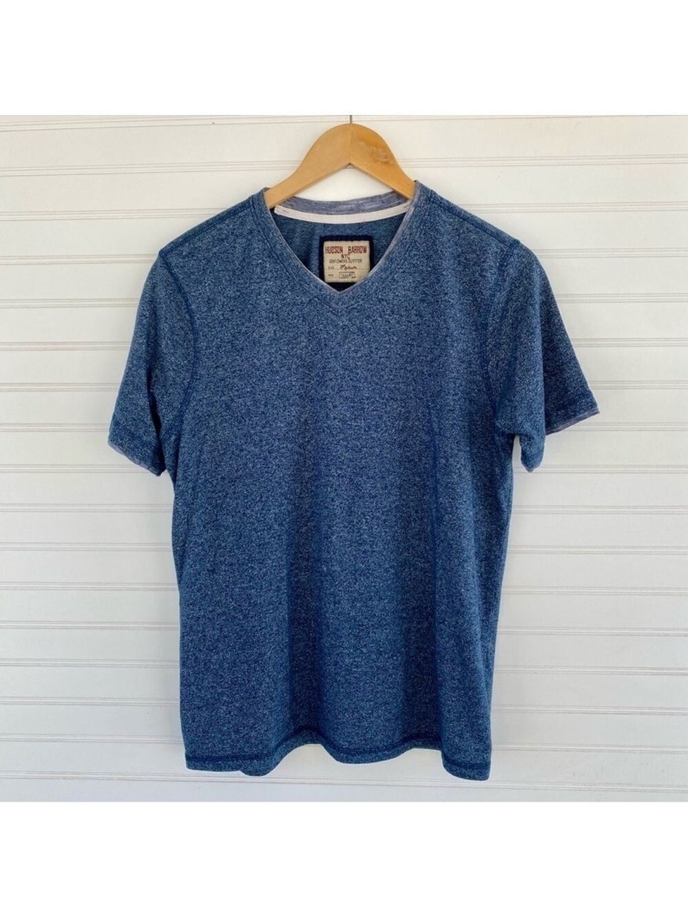 Blue V-Neck Short Sleeve Tee
